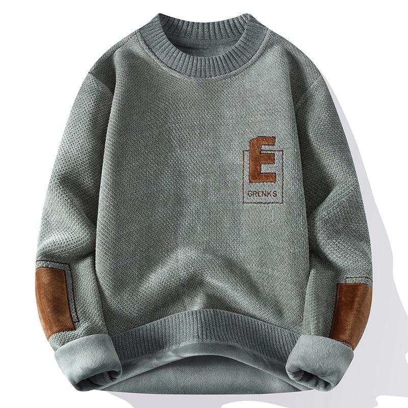 Super Soft Fleece Lined Knitted Sweater – Cozy Japanese Style Pullover My Store 