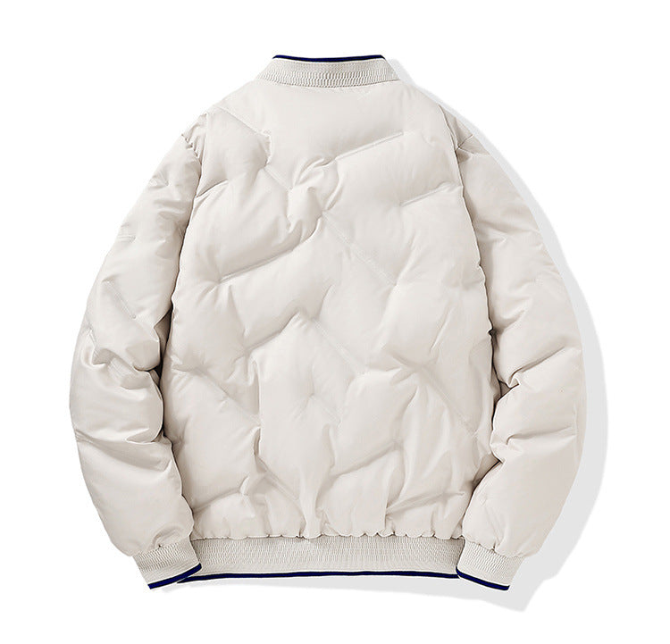 White puffer jacket on a white background
