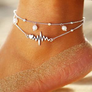 Double Layer Pearl Anklet My Store 