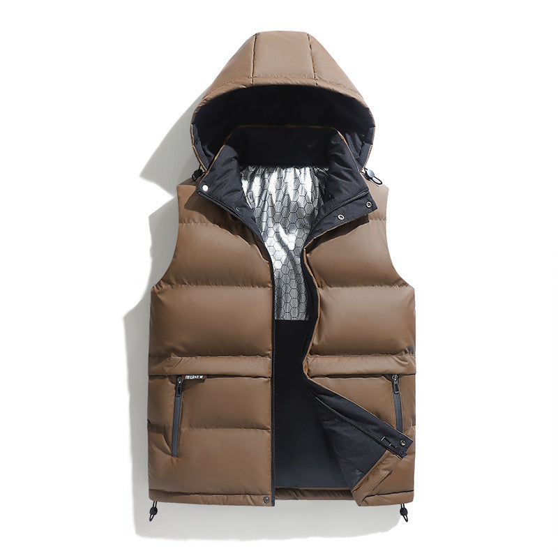 Corduroy Hooded Warm Vest MRC STORE  40.00