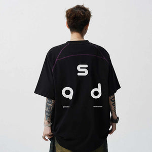 Men’s Cotton T-Shirt - Letter Print Short Sleeve My Store 