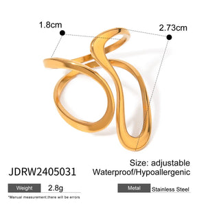 Retro 18K Gold Adjustable Ring My Store 