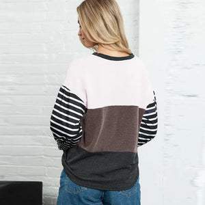 Striped Splicing Knit sweater - MRC STORE