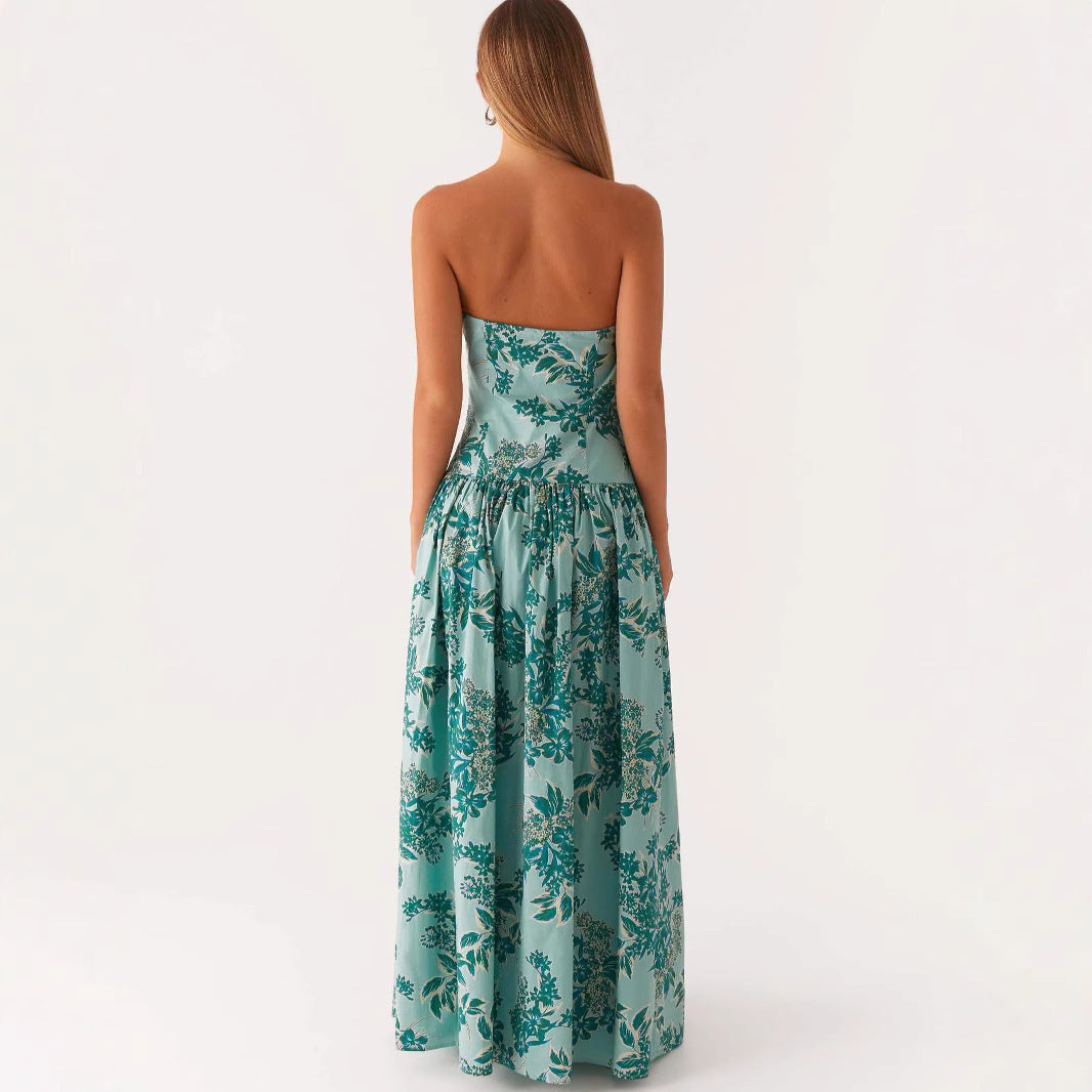 Women’s Tube Top Dress - Printed Long Style My Store 