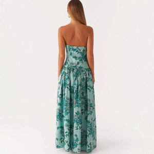 Women’s Tube Top Dress - Printed Long Style My Store 