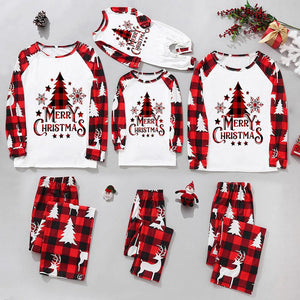 Festive Plaid Stitching Christmas Parent-Child Leisure Wear Set – Cozy Family Homewear My Store  16.62