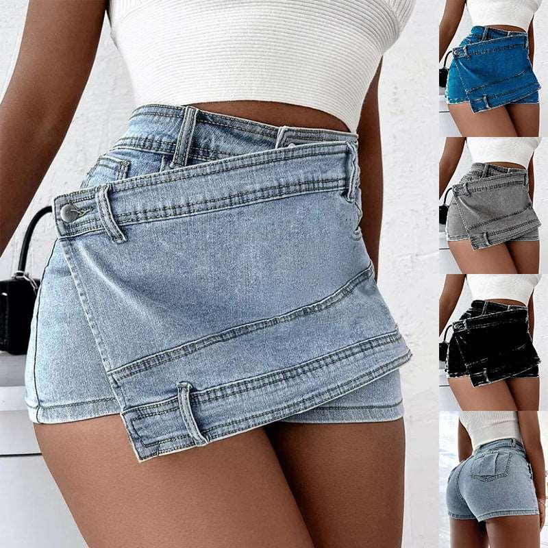 Stretch Vintage Denim Shorts.