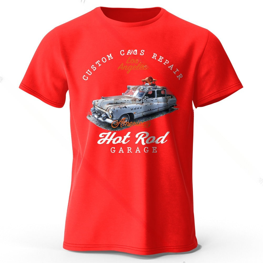 Unisex Car Club T-Shirt - Patch Print Casual My Store  22.24