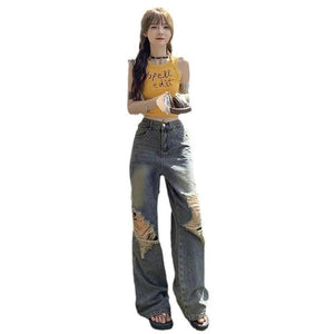 Loose Fitting Wide Leg Jeans - MRC STORE