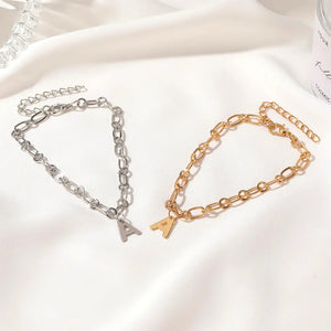 Shiny Letter Diamond Anklet My Store 