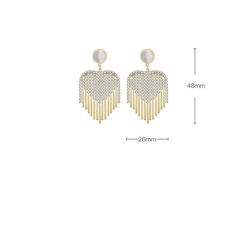 Trendy Love Tassel Earrings My Store 