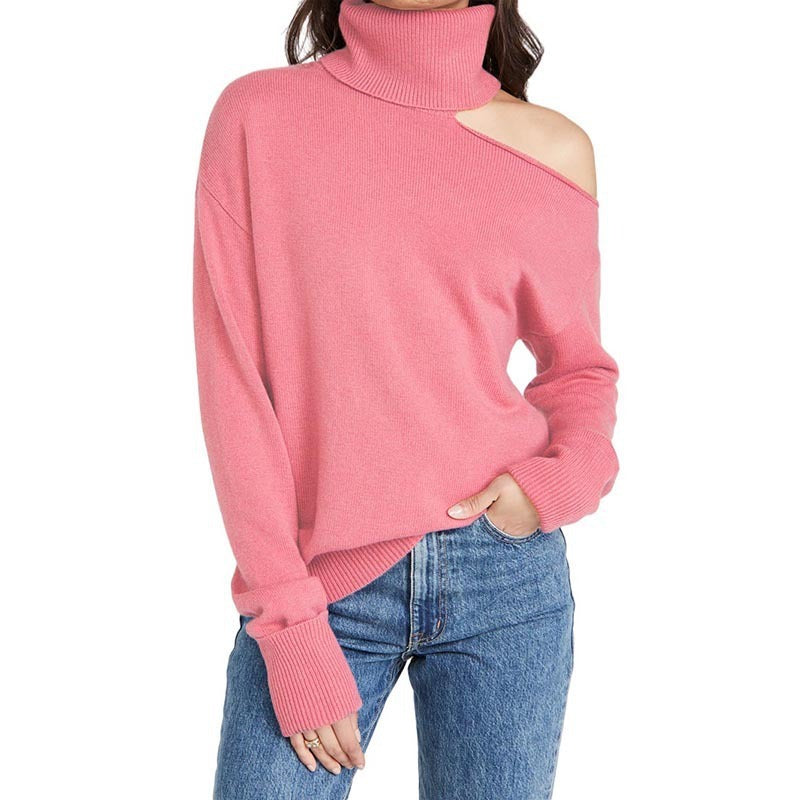 Elegant Off Shoulder Women's Sweater with Abstract Design My Store  20.61