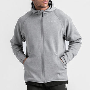 Loose Fit Cotton Hoodie with Zipper and Hood – Available in White, Gray, and Black My Store 