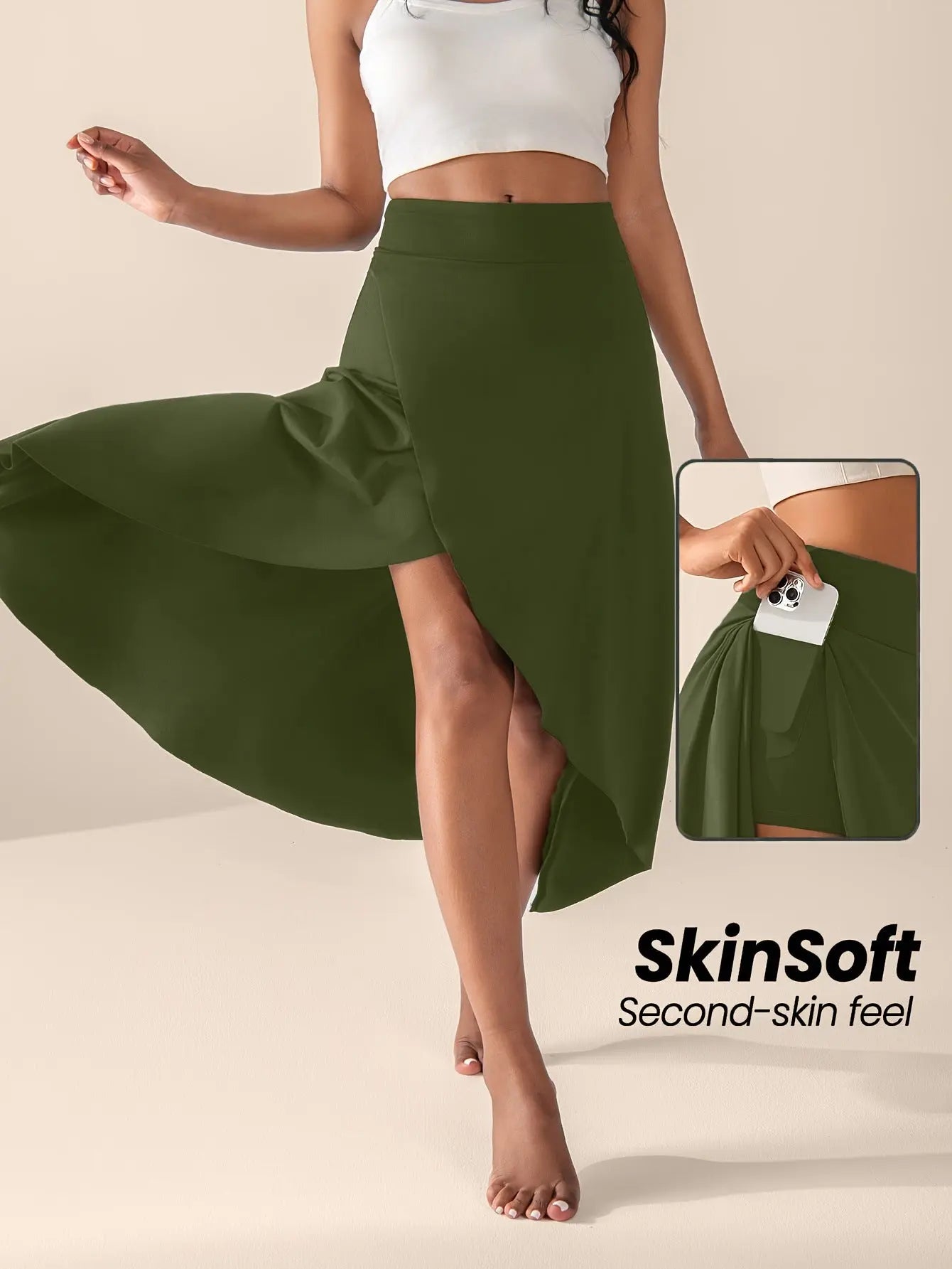 Irregular Split Elegant Skirt My Store  20.15