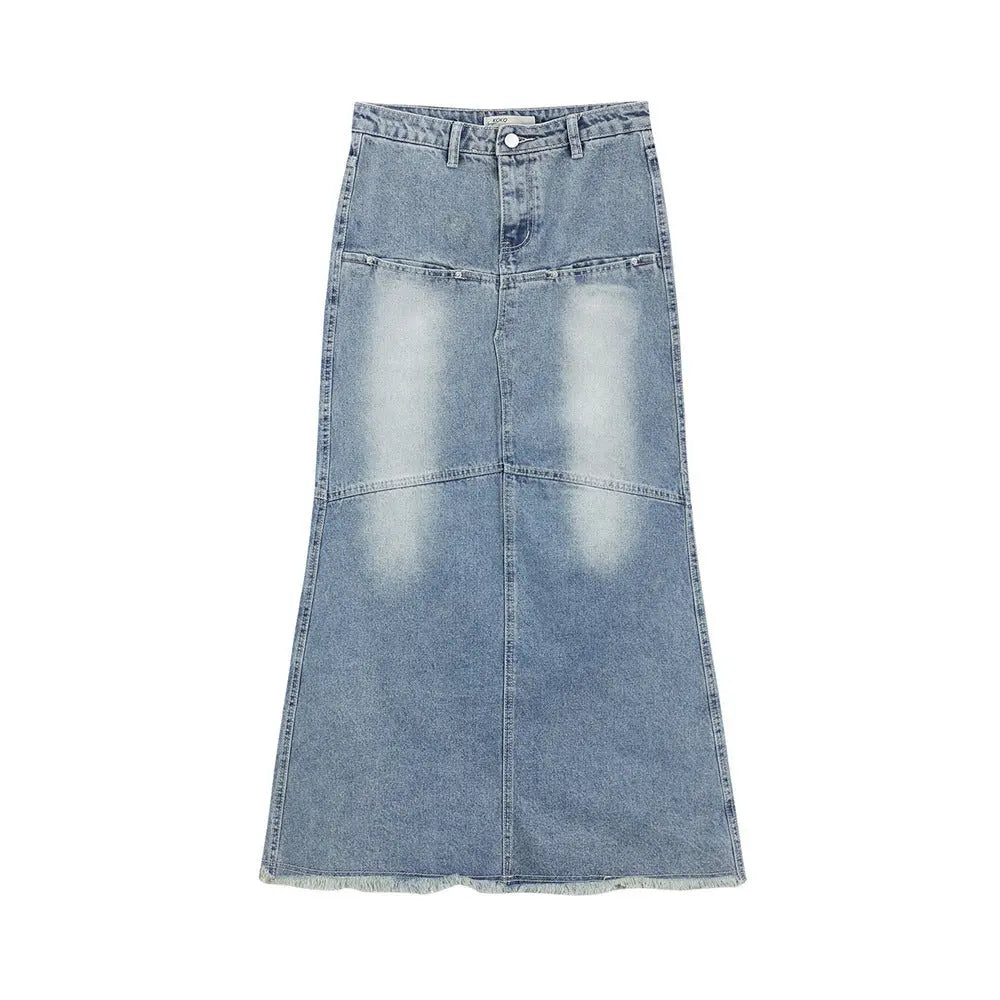 Slimming Denim Fishtail Skirt My Store 