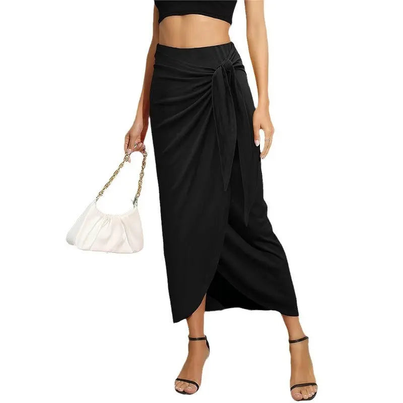 Elegant Asymmetric Slit Skirt My Store 