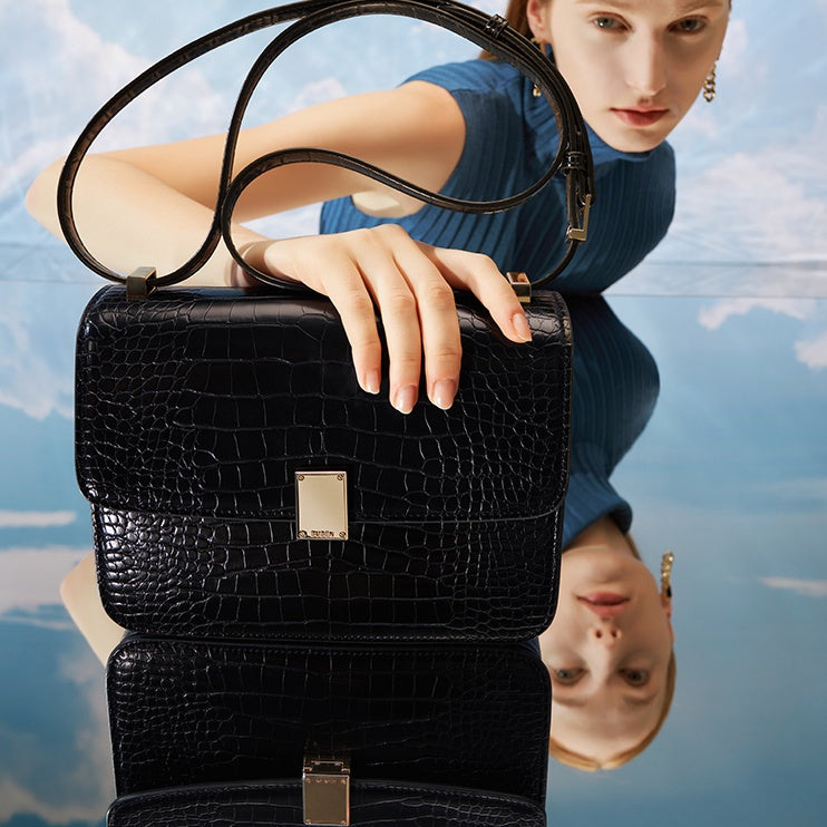 Women’s Crocodile Pattern Tofu Bag My Store 