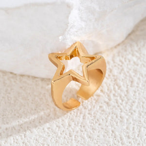 Simple Sweet Cool Geometric Metal Ring My Store 