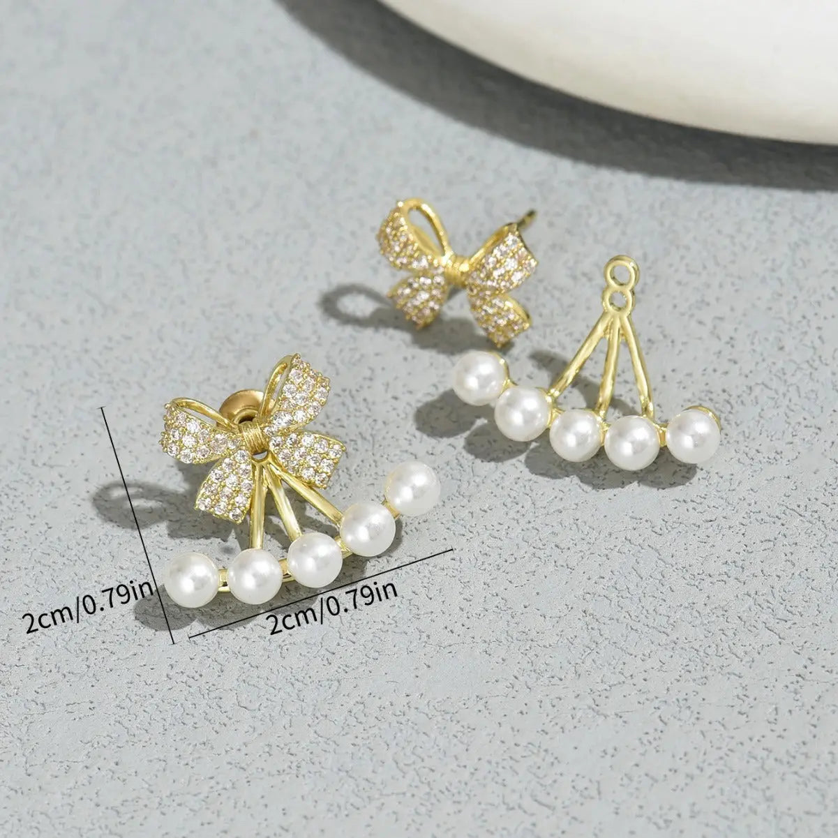 Simple Zircon Bow Earrings My Store 