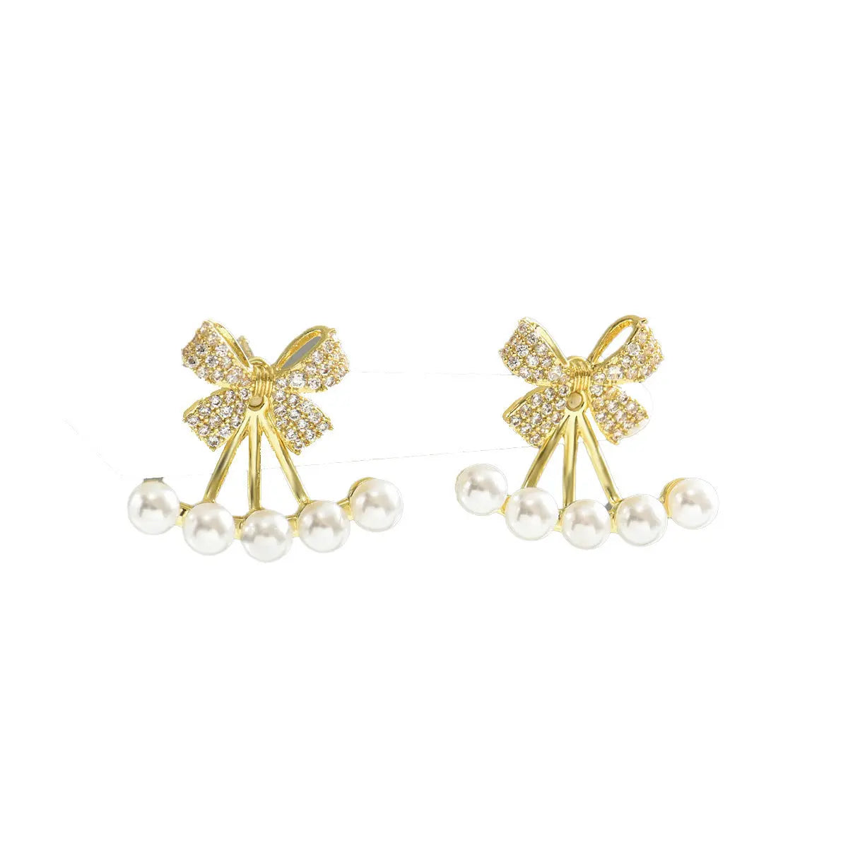 Simple Zircon Bow Earrings My Store 