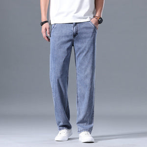 Men’s Lyocell Jeans - Loose Straight Casual My Store  40.63