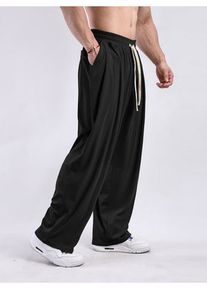 Men’s Wide-Leg Pants - Draping Casual Trousers My Store 