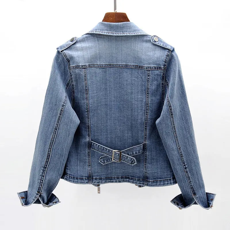 Slim Fit Denim Coat My Store 