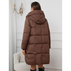 Mid Length Plus Size Hooded Cotton Coat My Store 