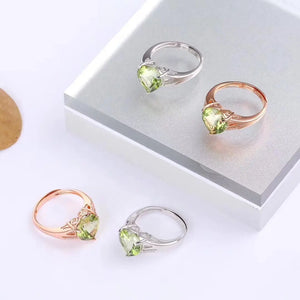 Peridot Heart Shaped Ladies Ring My Store 