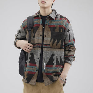 Heavy Woolen Men's Plaid Jacket for Autumn and Winter My Store 