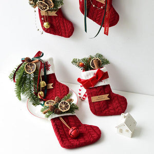 Knitted Christmas Stockings – Festive Decorations for Your Holiday Scene Layout My Store 