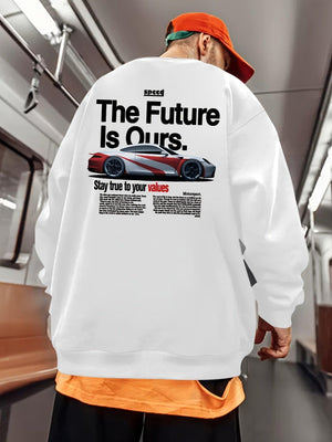 Stylish porsche Racing Car Graphic Sweatshirt - MRC STORE