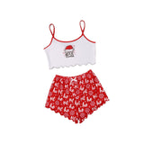 Women's Spaghetti Straps Sleeveless Pajamas – Fun & Festive Holiday Comfort My Store  24.59