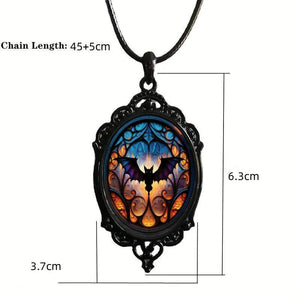 Vintage Gothic Halloween Pendant Necklace - Unisex Electroplated Alloy Design My Store 