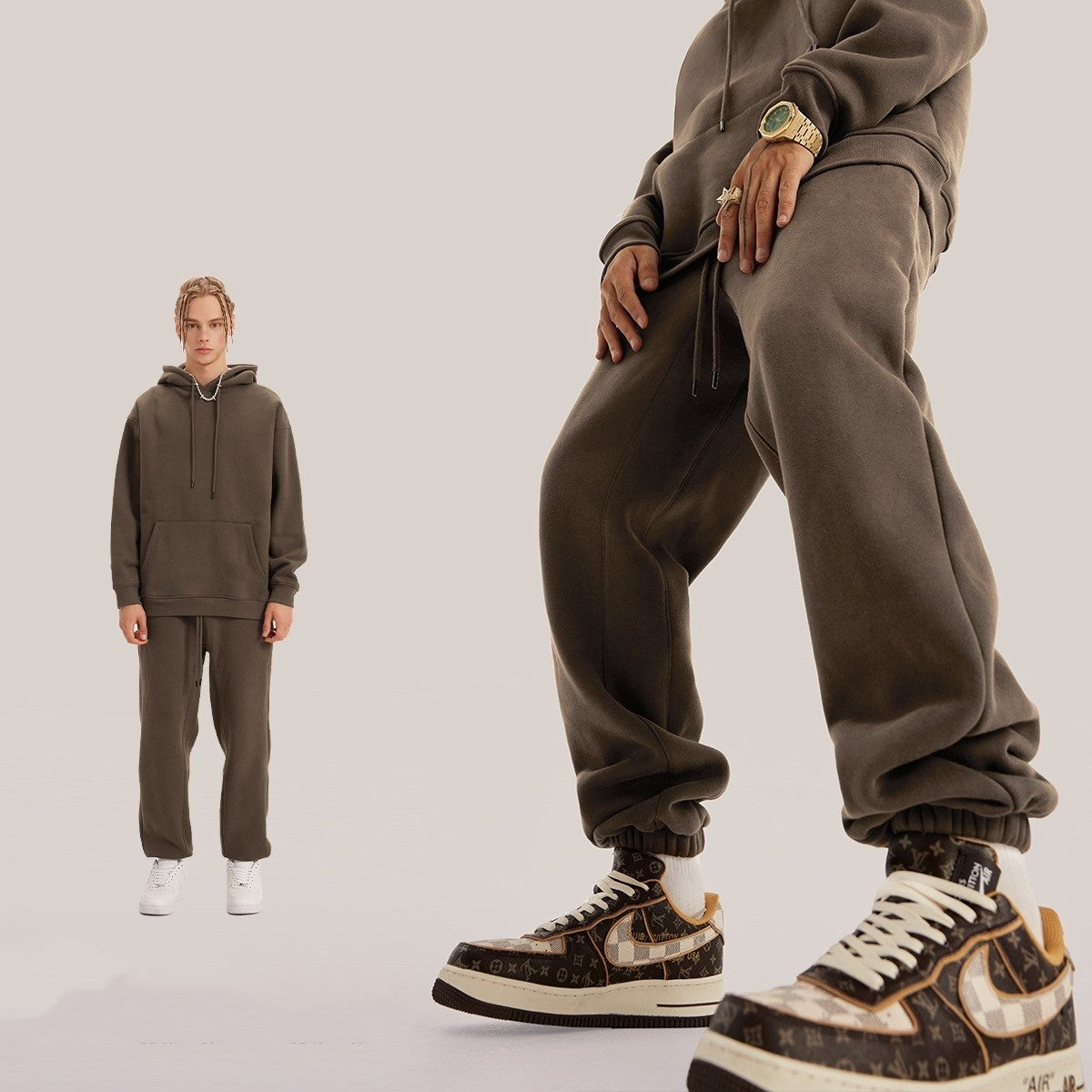 Men’s Velvet Sweatpants - Ankle Banded Pants My Store 