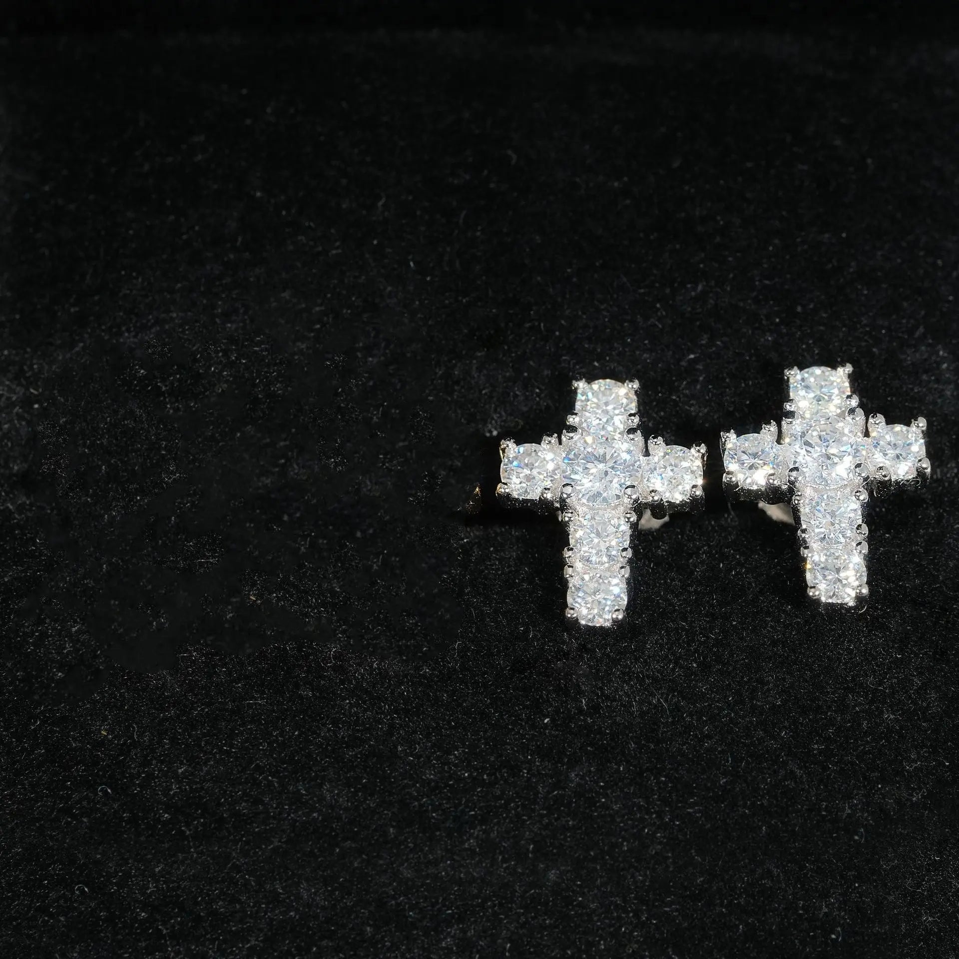 Hip Hop Cross S925 Silver Earrings My Store 