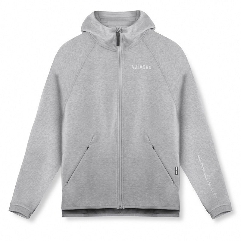 Loose Fit Cotton Hoodie with Zipper and Hood – Available in White, Gray, and Black My Store  26.06