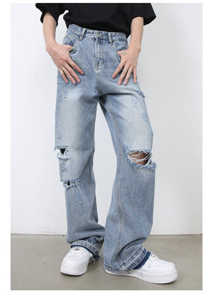 Men’s Ripped Jeans - Retro High Street Blue My Store 