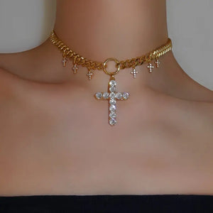 Vintage Diamond Cross Necklace My Store 