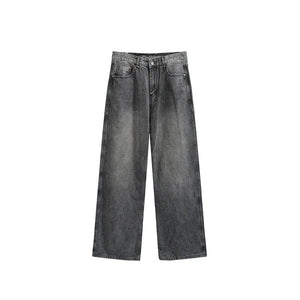 Men’s Wide Leg Jeans - Washed Cut Trousers My Store  42.60
