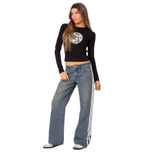 Fashionable Wide Leg Jeans - MRC STORE