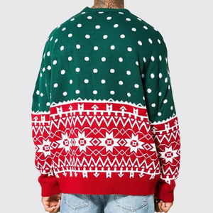 Men's Christmas Jacquard Loose-Fitting Sweater – Festive Comfort for Youth My Store 