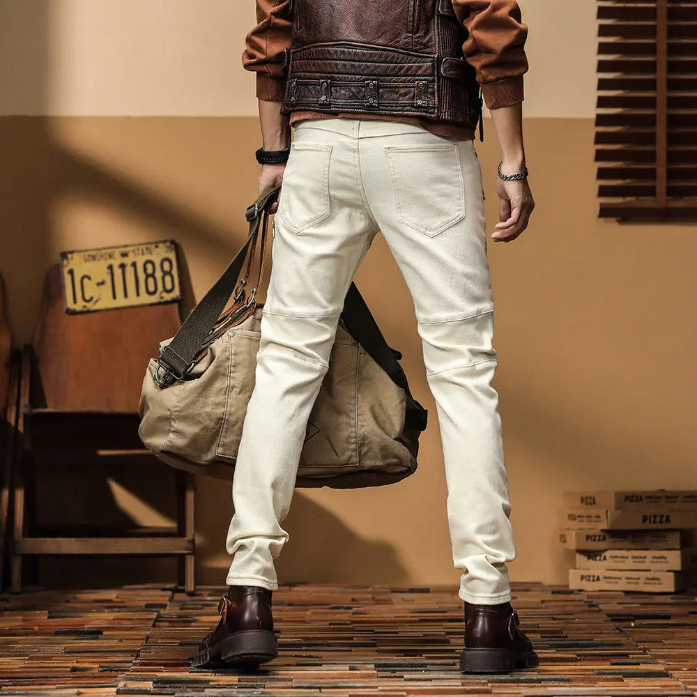 High End Slim Fit Motorcycle Jeans My Store 