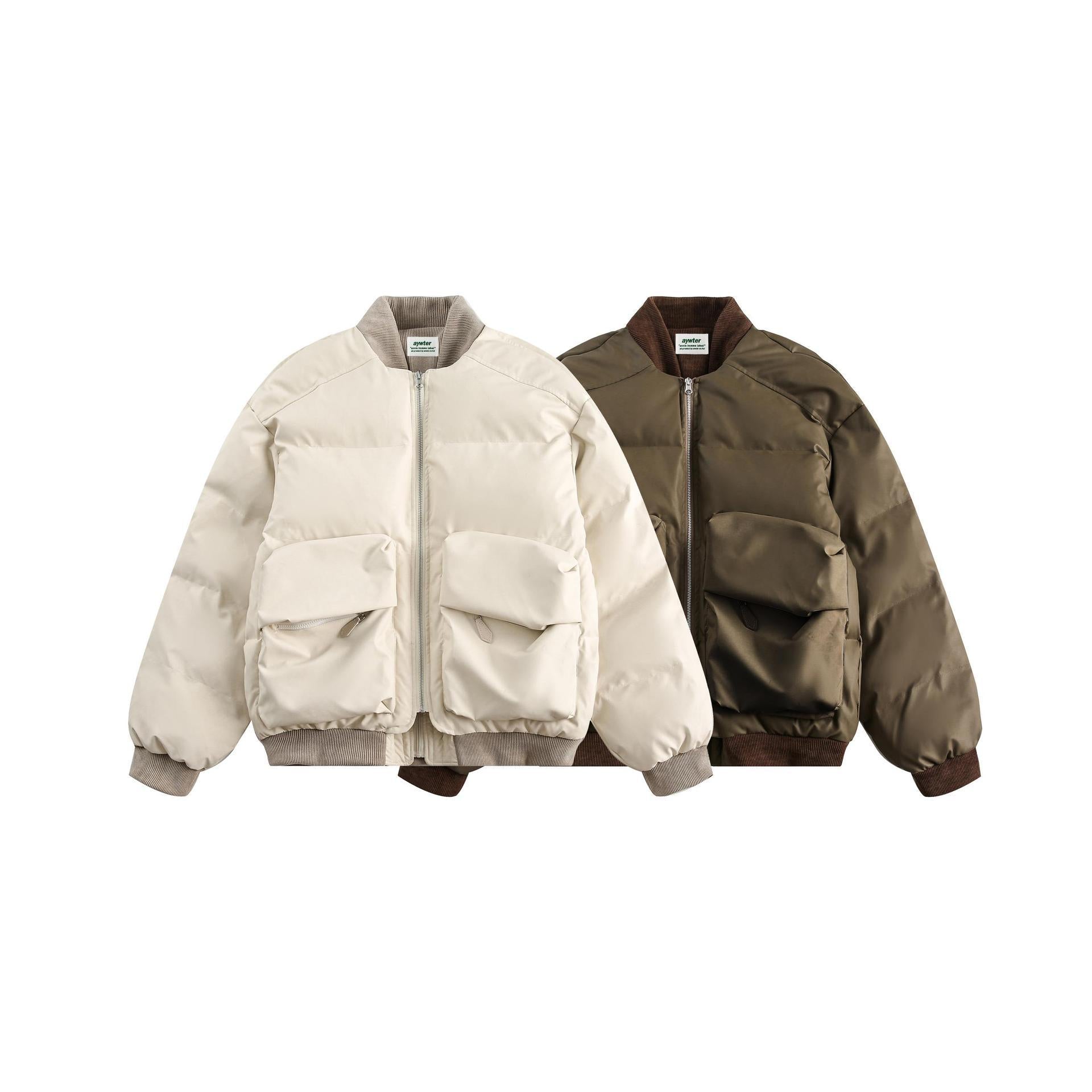 Unisex PU Stitching Cotton-Padded Jacket My Store 