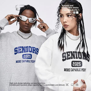 Printed Turtleneck Fleece Sweater - MRC STORE