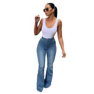 Stretch High Waist Denim Pants - MRC STORE