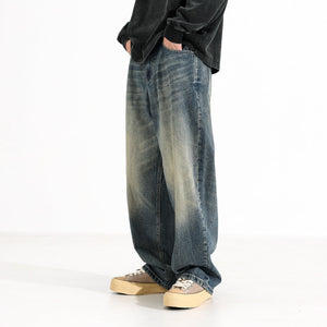American Retro Hanging Loose Wide Leg Jeans for Men – Vintage Denim Style My Store  118.68