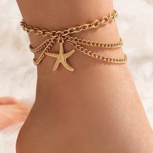 Gold Heart shaped Chain Anklet My Store  10.01