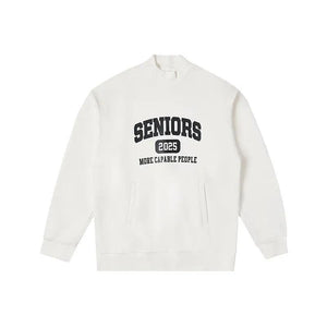 Printed Turtleneck Fleece Sweater - MRC STORE