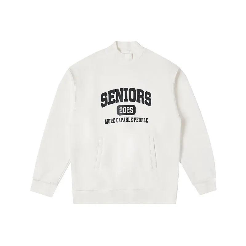 Printed Turtleneck Fleece Sweater - MRC STORE